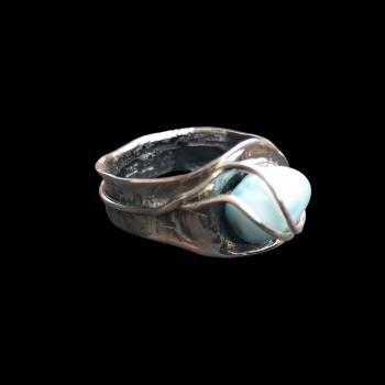 Ring Larimar in 925 Silber