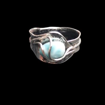 Ring Larimar in 925 Silber