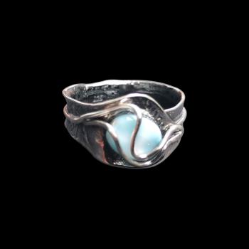 Ring Larimar in 925 Silber