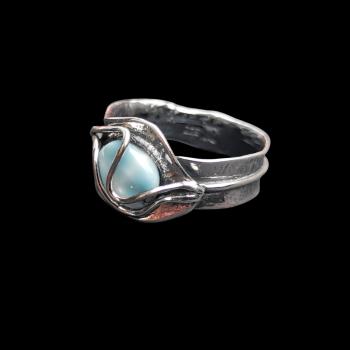 Ring Larimar in 925 Silber
