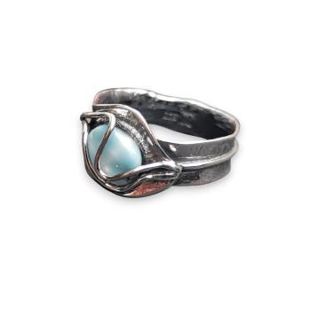 Ring Larimar in 925 Silber