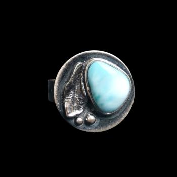Ring Larimar in 925 Silber
