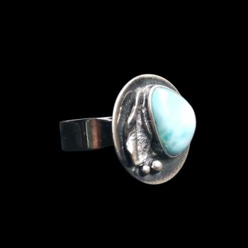 Ring Larimar in 925 Silber