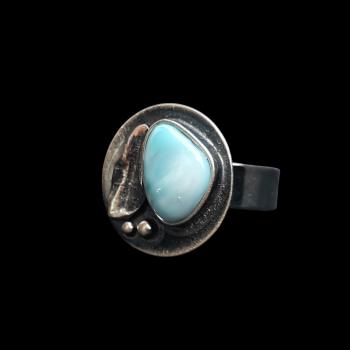 Ring Larimar in 925 Silber