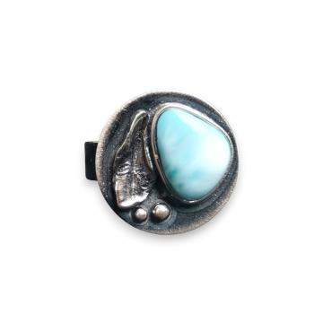 Ring Larimar in 925 Silber