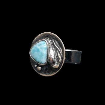 Ring Larimar in 925 Silber