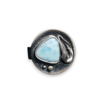 Ring Larimar in 925 Silber