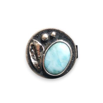 Ring Larimar in 925 Silber