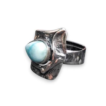 Ring Larimar in 925 Silber