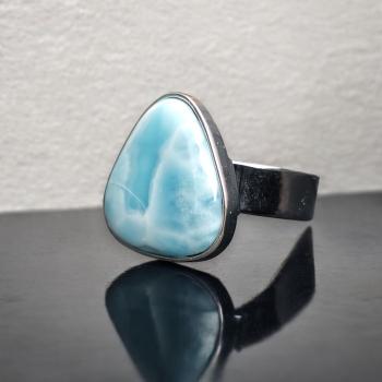 Ring Larimar in 925 Silber