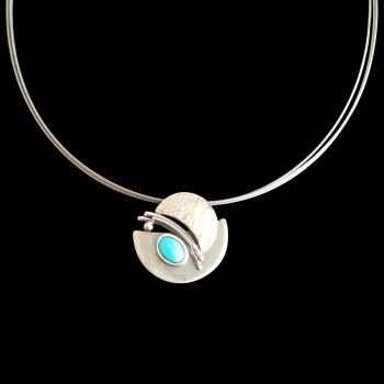 Halsschmuck mit Türkis in 925 Silber