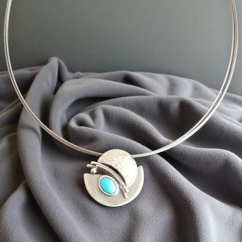 Halsschmuck mit Türkis in 925 Silber
