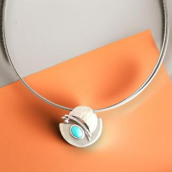 Halsschmuck mit Türkis in 925 Silber