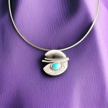 Halsschmuck mit Türkis in 925 Silber