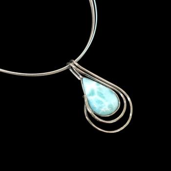 Halsschmuck Larimar in 925 Silber
