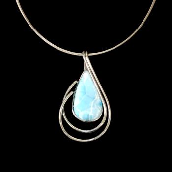 Halsschmuck Larimar in 925 Silber