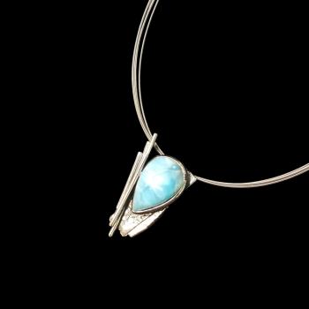 Halsschmuck Larimar in 925 Silber