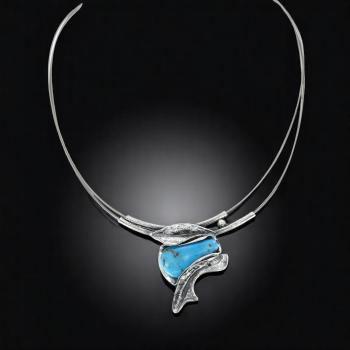 Halsschmuck mit Türkis in 925 Silber