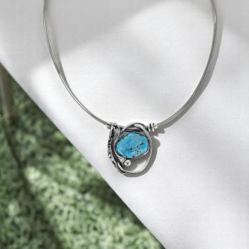 Halsschmuck mit Türkis in 925 Silber