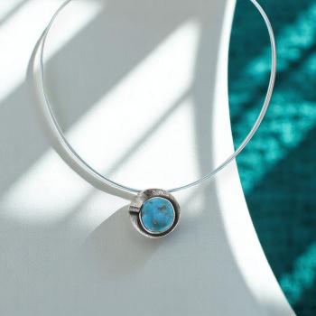 Halsschmuck mit Türkis in 925 Silber