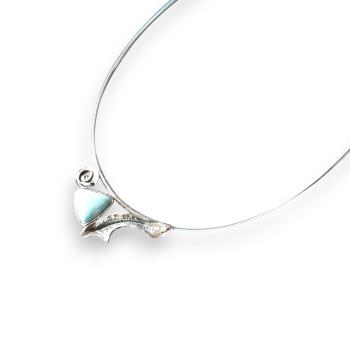 Halsschmuck Larimar in 925 Silber