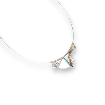Halsschmuck Larimar in 925 Silber