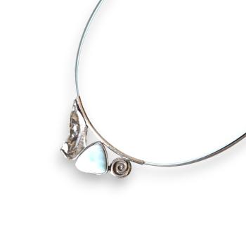 Halsschmuck Larimar in 925 Silber