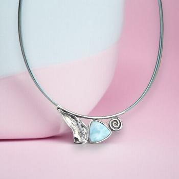 Halsschmuck Larimar in 925 Silber