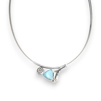 Halsschmuck Larimar in 925 Silber