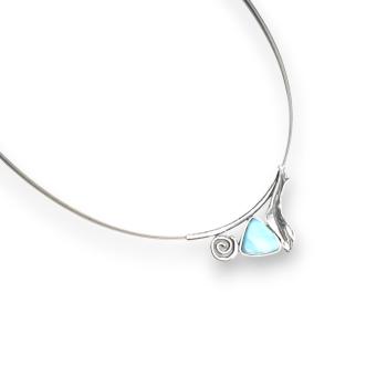 Halsschmuck Larimar in 925 Silber