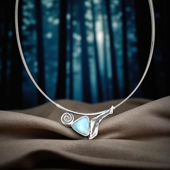 Halsschmuck Larimar in 925 Silber