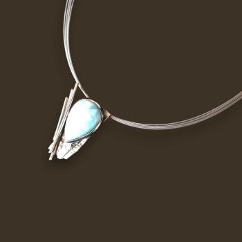 Halsschmuck Larimar in 925 Silber