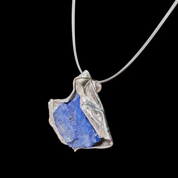 Preview: Halsschmuck Lapis Lazuli in 925 Silber.