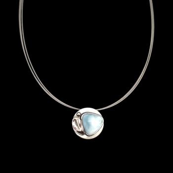 Halsschmuck Larimar in 925 Silber