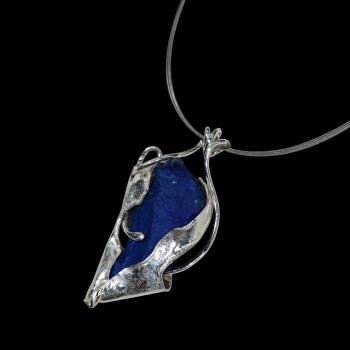 Preview: Halsschmuck Lapis Lazuli in 925 Silber.