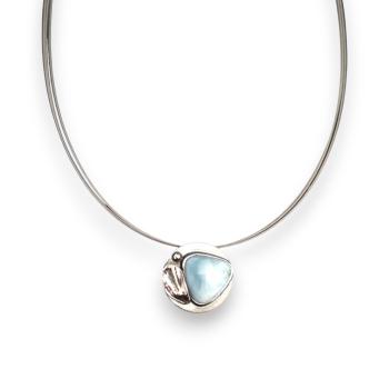 Halsschmuck Larimar in 925 Silber