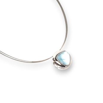 Halsschmuck Larimar in 925 Silber