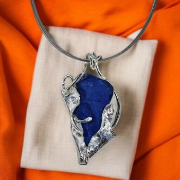 Halsschmuck Lapis Lazuli in 925 Silber.