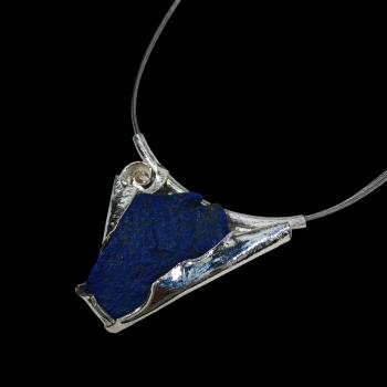 Preview: Halsschmuck Lapis Lazuli in 925 Silber.