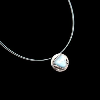 Halsschmuck Larimar in 925 Silber