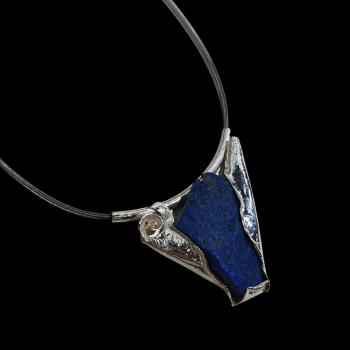 Preview: Halsschmuck Lapis Lazuli in 925 Silber.