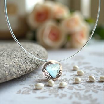 Halsschmuck Larimar in 925 Silber