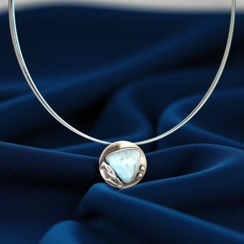 Halsschmuck Larimar in 925 Silber