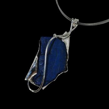 Preview: Halsschmuck Lapis Lazuli in 925 Silber.