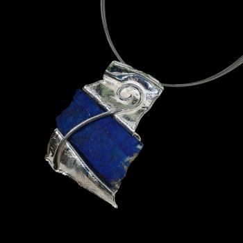 Preview: Halsschmuck Lapis Lazuli in 925 Silber.