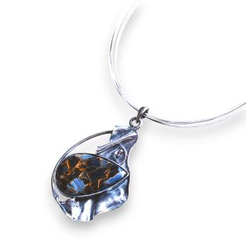 Halsschmuck Pietersit in 925 Silber