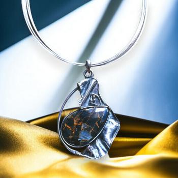 Halsschmuck Pietersit in 925 Silber