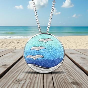 Preview: AH Shines of Color "Möwen" blau