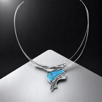 Halsschmuck mit Türkis in 925 Silber