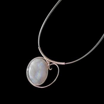 Preview: Halsschmuck Mondstein in 925 Silber